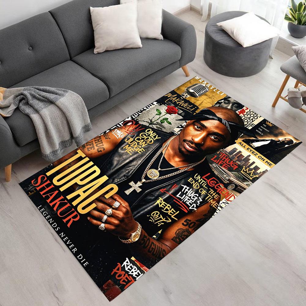 2pac Floor Mat Perfect for Outdoor Living Rooms Playrooms Bedrooms Antislip Carpet Decorate Offices Luxury Gift for Birthday, Christmas, Wedding