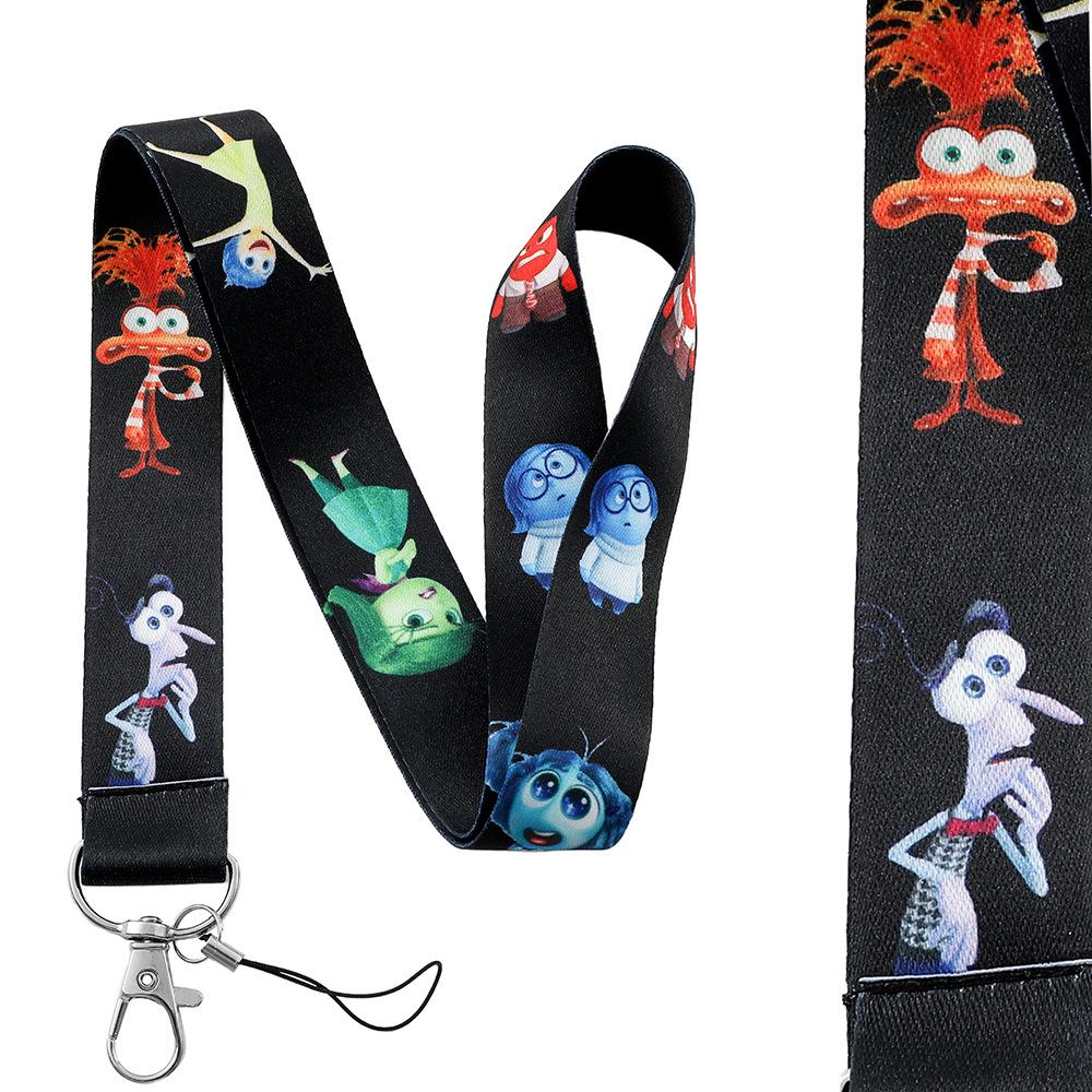 Anime Inside Out 2 Keychain Cartoon Cute Joy Sadness Anger Fear Doll Figure Keyring Schoolbag Lanyards Pendent Christmas Gift