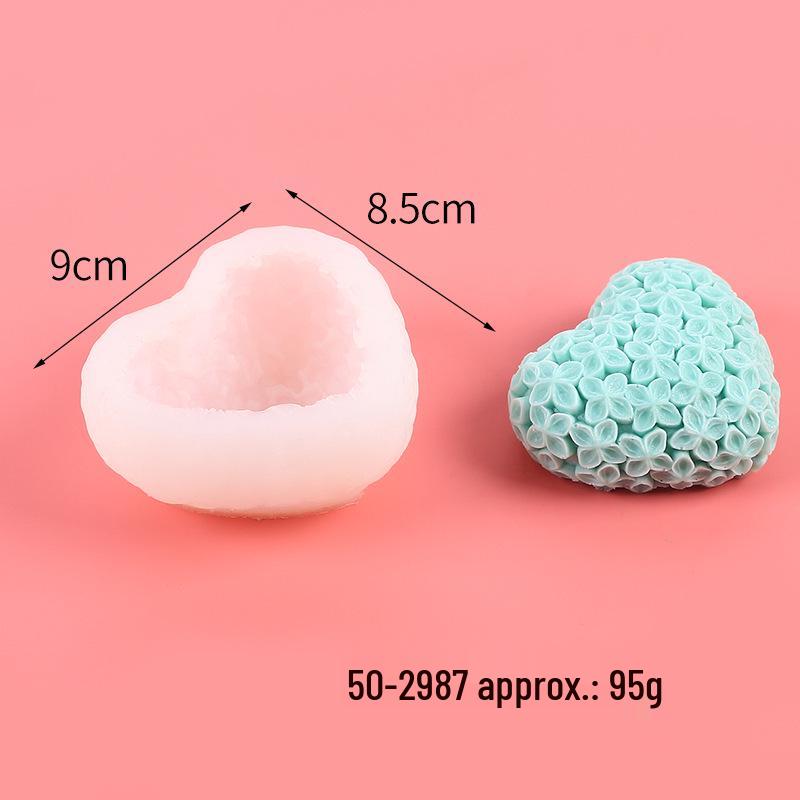 DIY 3D Heart-Shaped Silicone Mold for Valentine's Day Car Freshener, Candle, Squeeze Toy, and Decoration.