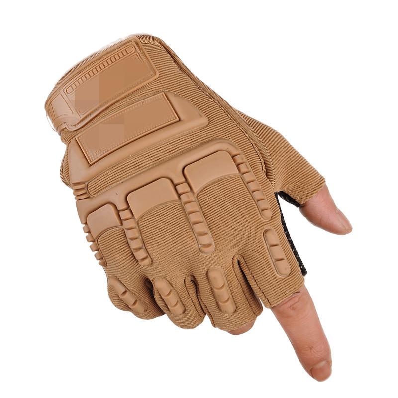 Tactical Half Finger Gloves Men's Outdoor Sports Cycling Training Anti Slip and Wear Resistant Protection Operations Military Fan Seal Special Forces