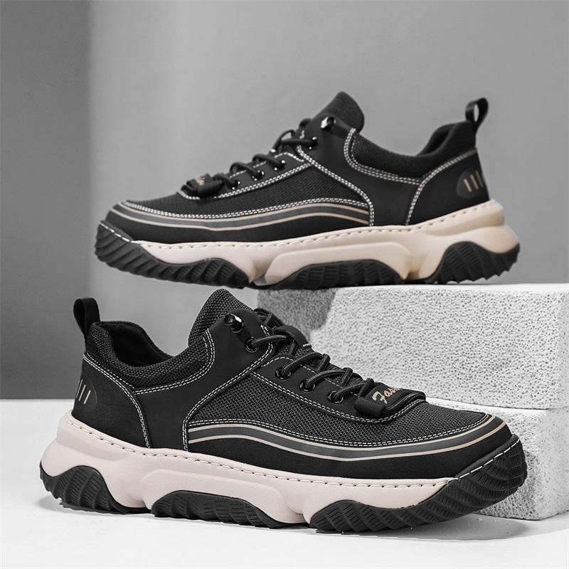 Fashion Mesh Men's Casual Sneakers Breathable Lightweight Athletic Jogging Shoes Comfortable Non-slip Walking Shoes Hiking Shoes