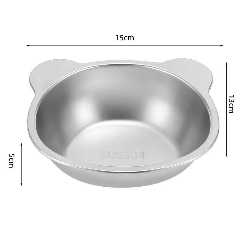 Elevated Stainless Steel Pet Bowl with Anti-Spill Design, Protects Cervical Spine, Integrated Water and Food Dish for Cats and Dogs