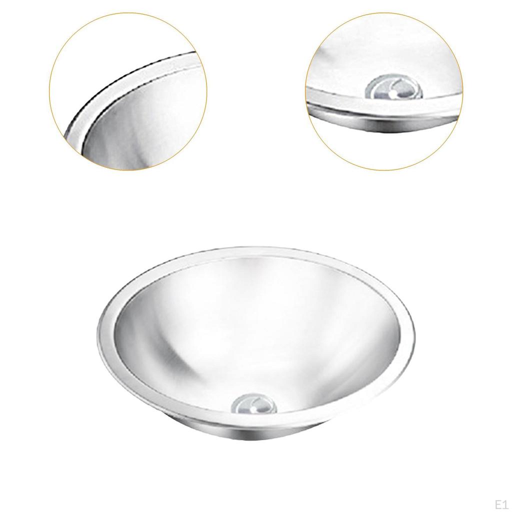 Undermount Kitchen Sink Fast Drainage Rustproof with Drain Hole Easy Cleaning Stainless