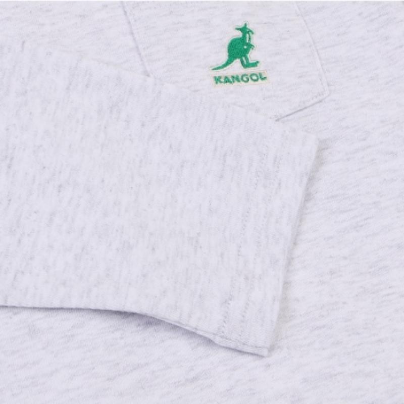 KANGOL KIDS PockeT Logo Long Sleeve T shirT Melange Gray Sa 0002