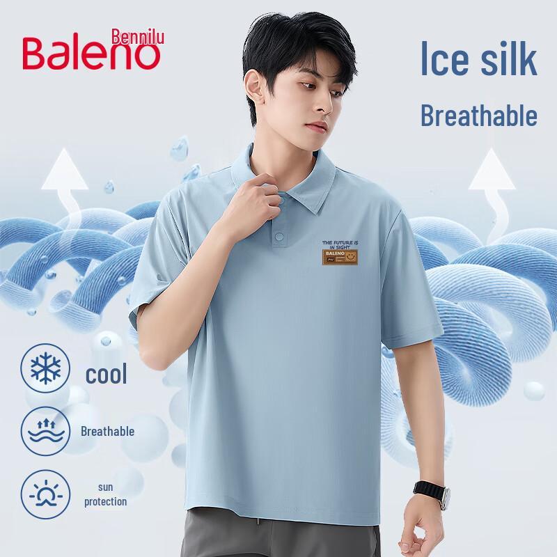 

Baleno Men s Ice Silk Quick Dry UPF50+ Polo Shirt L