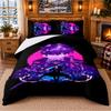 Solo Leveling Pattern Bedding 3Pcs Set Bed Sheet And Pillowcases For Indoor Bedroom