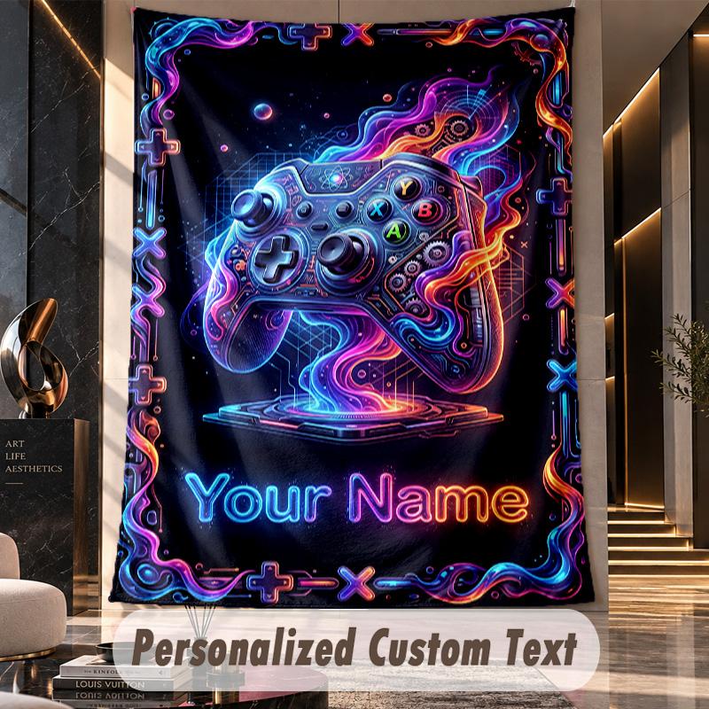 Neon (41) Theme Custom Tapestry Personalized Custom Name Text Wall Hanging Tapestry Home Decor Background Cloth