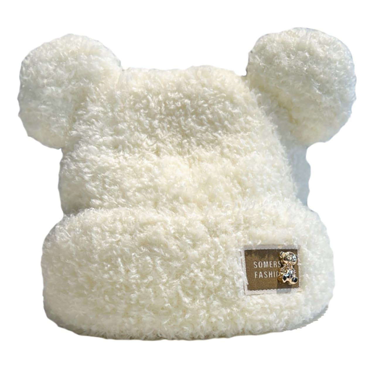 

Вязаная шапка с ушками медведя CZ643 [Белый клык], Стильная, Толстая, Теплая, Милая, Пушистая, Осень/Зима, Женская (белый) белый