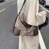 Vintage Leopard Tote Bag For Women Luxury Design Large Capacity Crossbody Bags Casual Fashion Splicing Backpacks