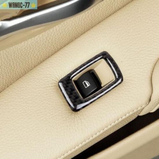 For BMW 5 series E60 2008-2010 Car Door Armrest Panel Cover Trim Carbon Fiber