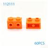 60pcs MOC DIY Building Blocks 11211 Brick Modified 1x2 with Studs Compatible Assembles Particles Construction Toys
