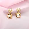Korean Style Freshwater Pearl Camellia Earrings - Elegant, Lightweight, High-End Fashion