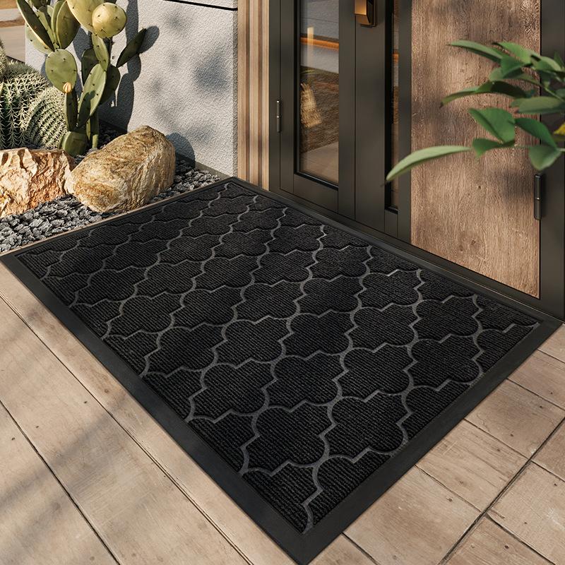 

Простой полипропиленовый противообрастающий дверной коврик, нескользящий коврик для ног, резиновый коврик для прихожей, пылеулавливающий износостойкий коврик 81*122cm