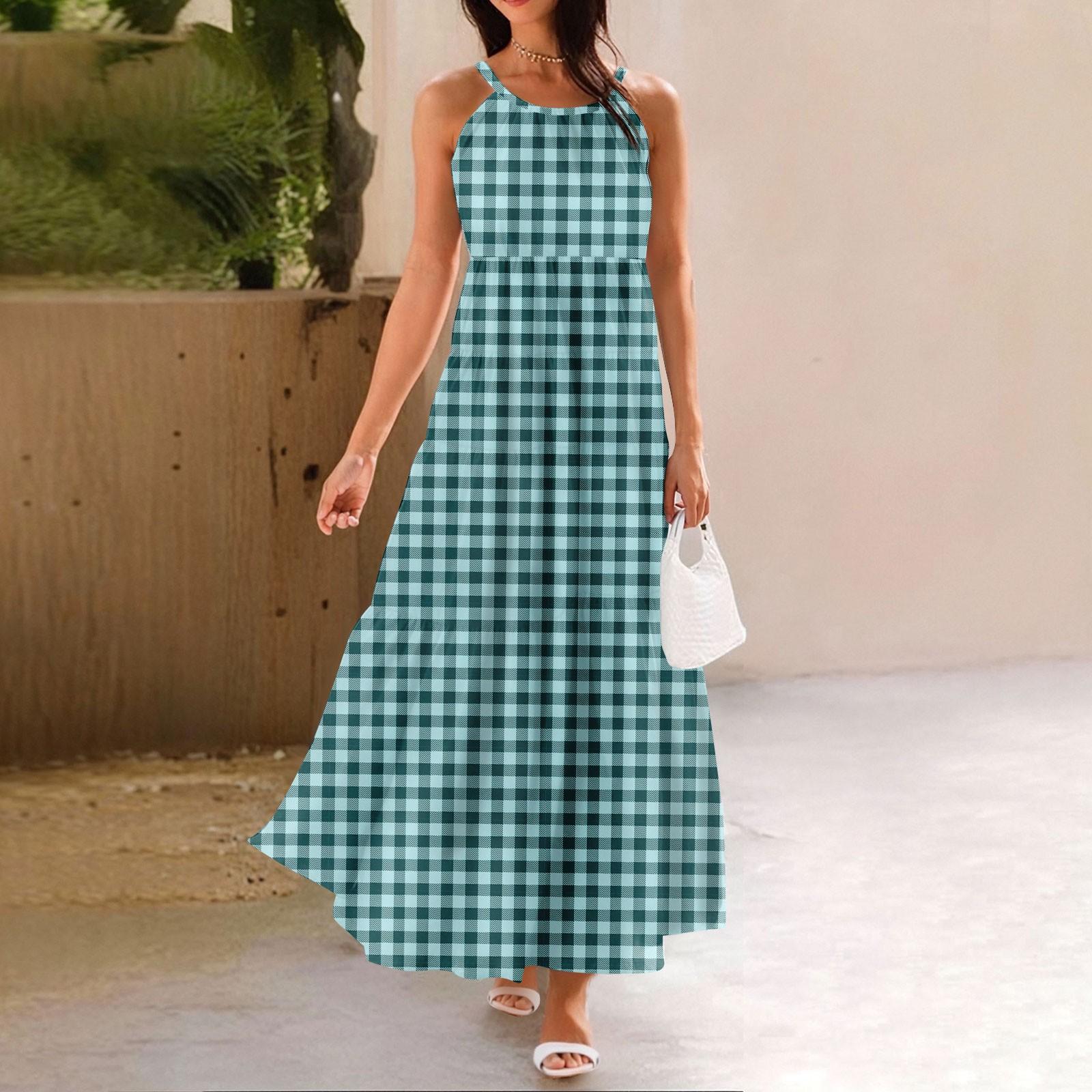 

Жіночий літній повсякденний модний сарафан без рукавів на бретелях S