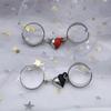 1 Pair Half Love Heart Couple Rings Magnetic Punk Men Women Open Rings Valentine's Day Gift Fashion Jewelry Accessories