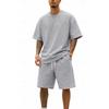 Men's T-shirt set, sports suit, shorts T-shirt set, casual two-piece set, daily wear
