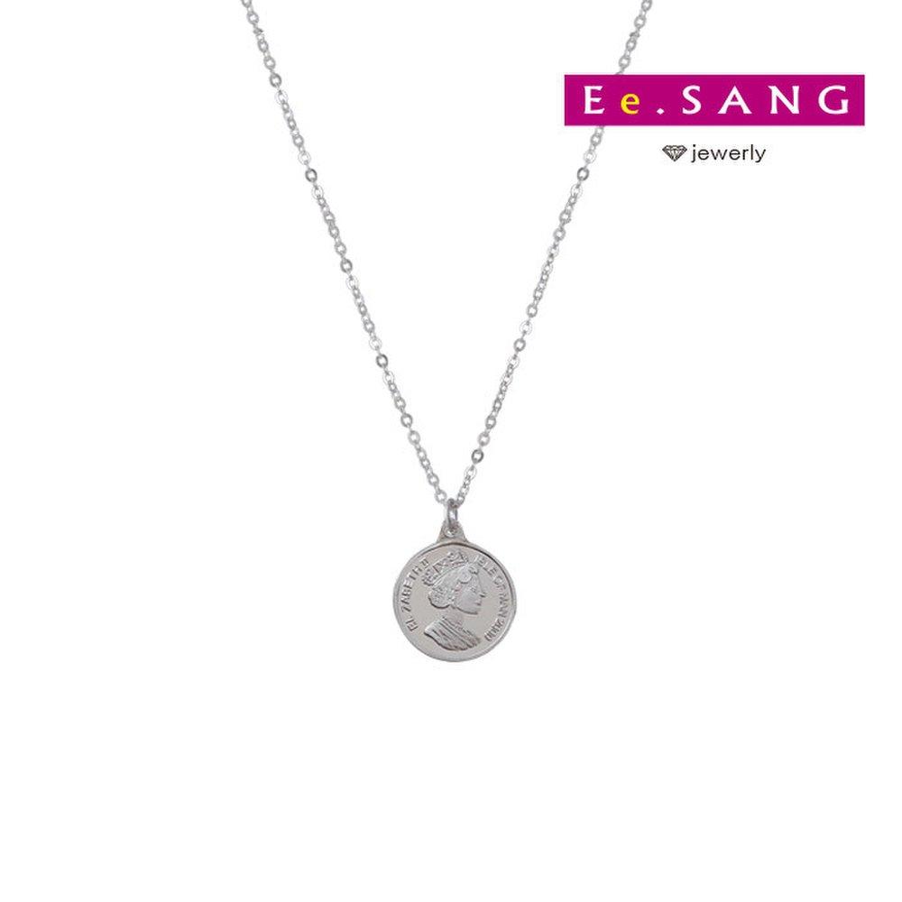 Ee.Sang/Elizabeth Silver Coin Necklace 44cm