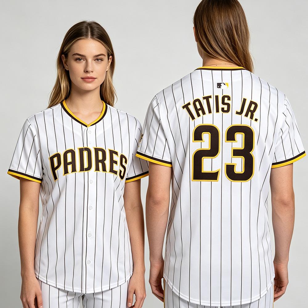 Ed Sheeran Same Baseball Jersey Tatis Jr. San Diego Padres Youth White Shirt Summer Fashion Unisex  Loose Casual Baseball Shirt