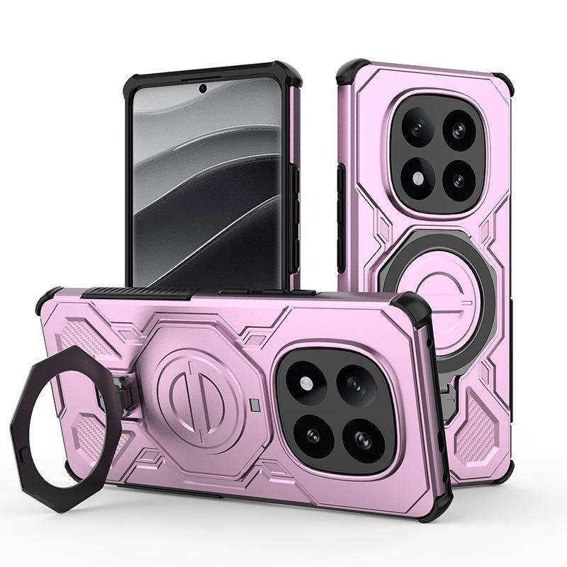 Applicable to Xiaomi Redmi note15Pro mobile phone case 360 bracket Redmi note14 magnetic anti-drop protective cover