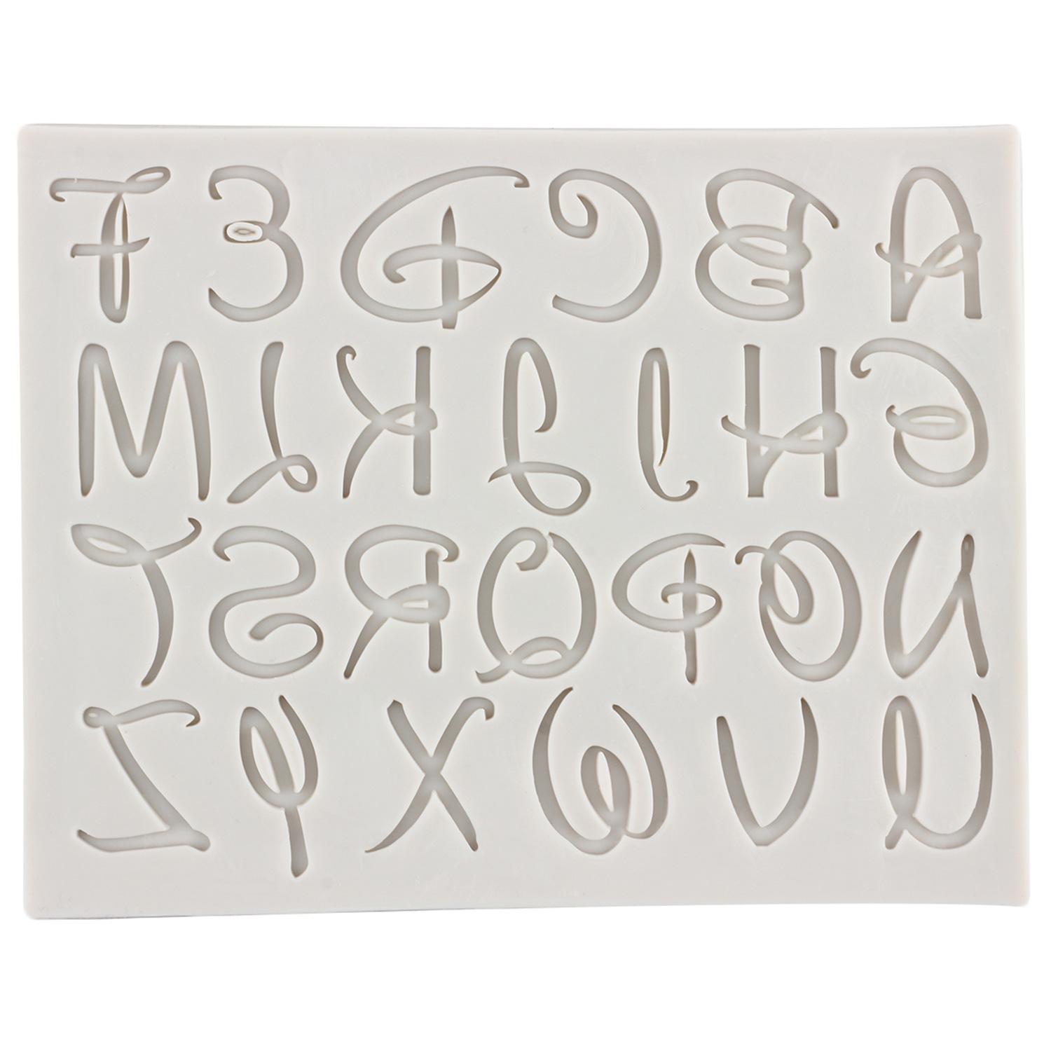 

3D буквы и цифры, силиконовые формы, сделай сам, кекс, помадка, инструменты для украшения торта, шоколадные конфеты, смола, глина, форма для кухни, форма для выпечки белый