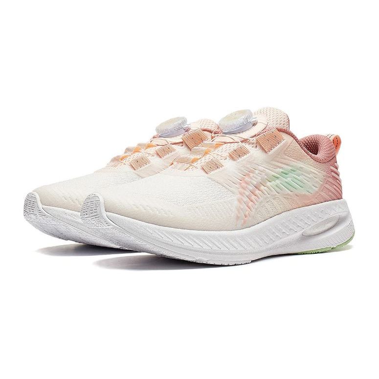 Li Ning Kids Kunpeng V2 Comfortable Shock Absorbing Durable Low Top Running Shoes Kids Running Shoes Pink White YKFT072-6