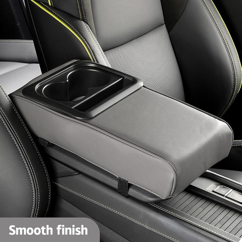 Aufbewahrungsbox für die Mittelkonsole im Auto mit Getränkehalter, Auto-Armlehnenkissen, Armlehnenkofferkissen mit Telefonständer für LKW-Fahrzeuge