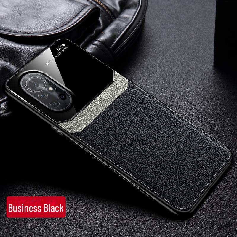 

Защитный чехол с текстурой кожи для Huawei Honor V40 Light Luxury Edition - мягкий силикон, полный край, защита объектива 5G Honor V40 Light Luxury Edition