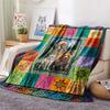 1Pc Indian Chief Elephant Print Flannel Blanket High Quality Warm Comfortable Cover for All Seasons Perfect for Gifts Home Decor