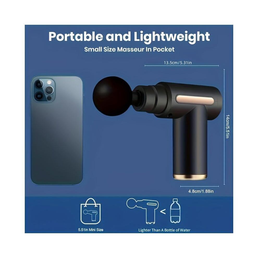 1pc Fascia Gun Muscle Massage Gun Deep Tissue Muscle Handheld Percussion Massager For Body Back And Neck Pain Ultra Compact Powered By High Torque Fat
