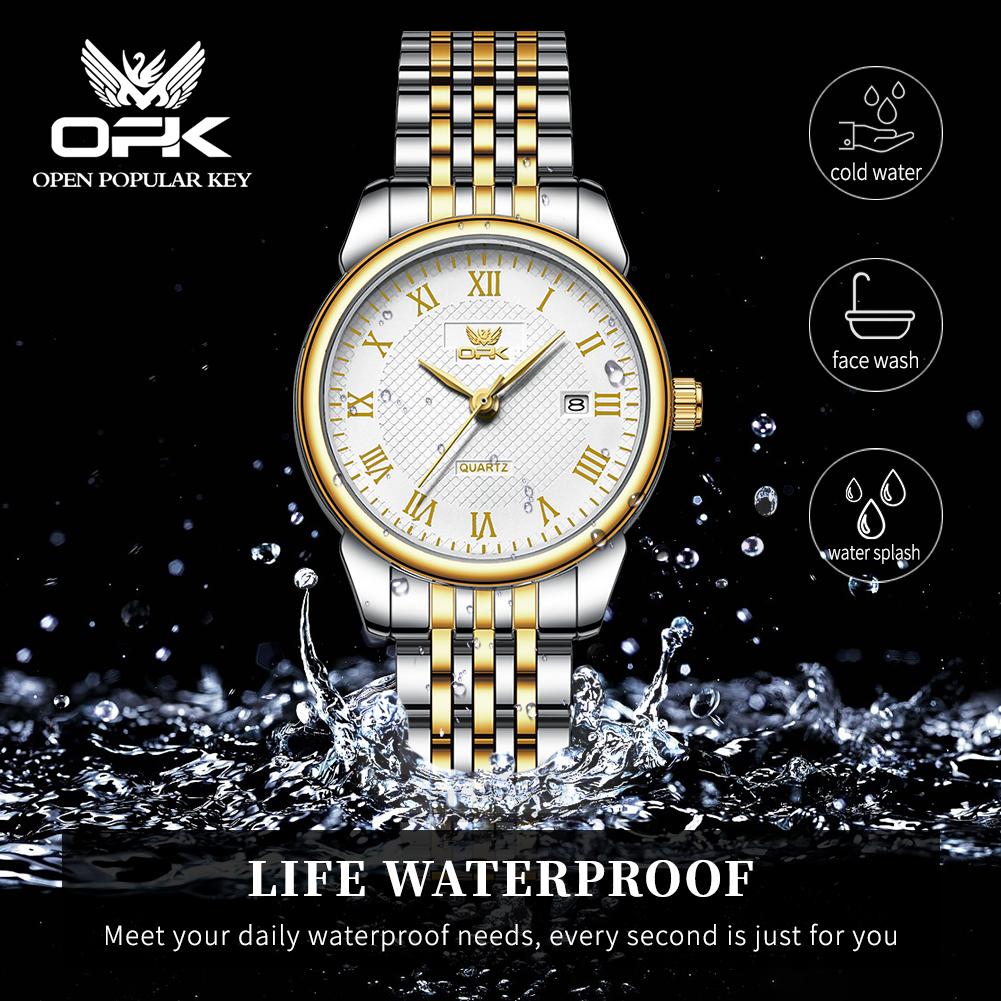 OPK Brand Watch Roman Numerals Waterproof Women's Watch 6007