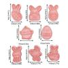 8Pcs Easter Cookie Cutters Mold DIY Rabbit Eggs Shapes Cookie Cutters 3D Cartoon Embossing Mold Cookie Stamp Baking Cake Tools