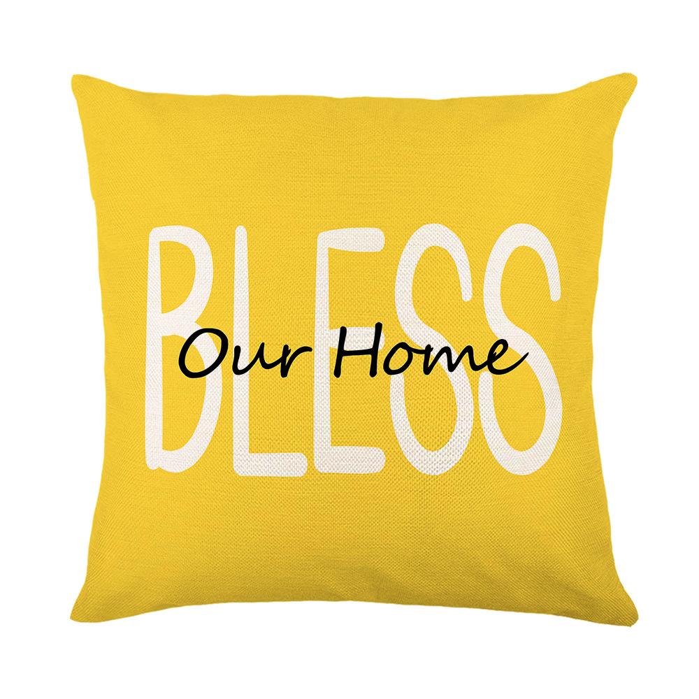 Pillow New Product Plant Flower Letter Pillow Case Sofa Pillow Pillow Case Bedroom Bedside Dormitory Cushion