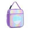 Heart-Shaped Rainbow Insulated Lunch Bag for Kids - Cute Cartoon Design
