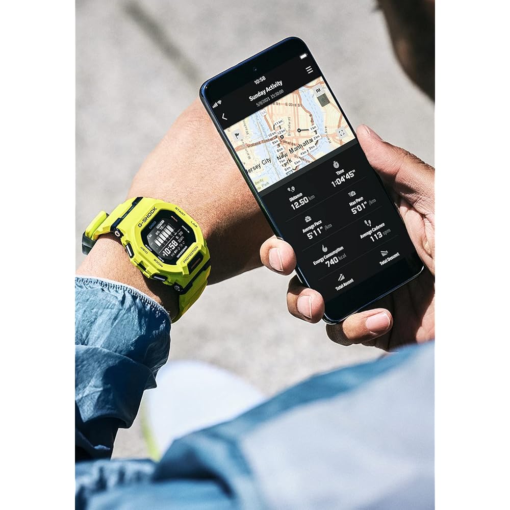 Casio G-Shock G-SQUAD Bluetooth-Uhr (Offizielles japanisches Produkt) GBD-200-9JF Herren Gelb