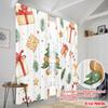 2pcs,2D Plane Printing Curtains Roller Blinds Christmas Tree Gifts Gingerbread Candy 100% Polyester (without Rod) Home Decor for