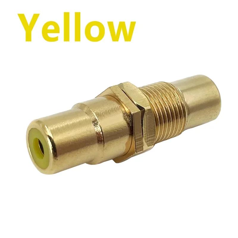 

2/4/8Pcs RCA Plug Gold-plated Conversion Adapter RCA Dual Female Socket Straight Connector with Screw Nuts 2PCS
