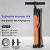 Road Bike Pump with Gauge Cycling Portable Bicycles Floor Pump Basketball Toy Tire Inflator Air Pumps Cycling Accessory
