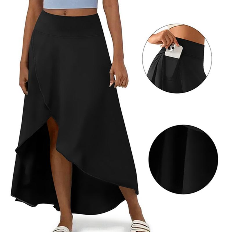 

Женская плиссированная длинная юбка с высокой талией и карманом M