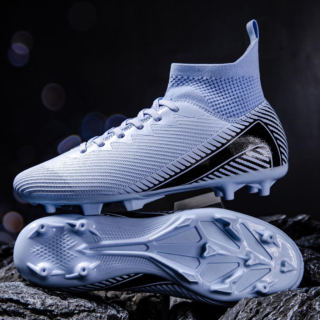 Competition Dedicated Adult AG FG football shoes High Density PU Fabric Anti-slip TPU Long Stud Sturdy Natural Grass Training