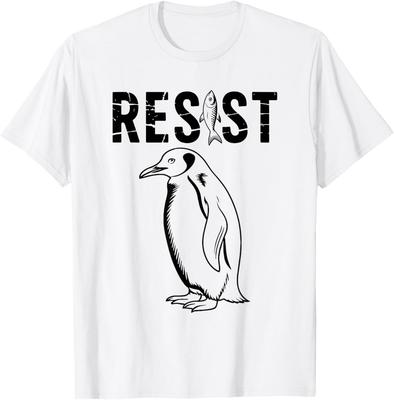 Vintage Penguin Resist Activism I Stand With The Penguins T-Shirt
