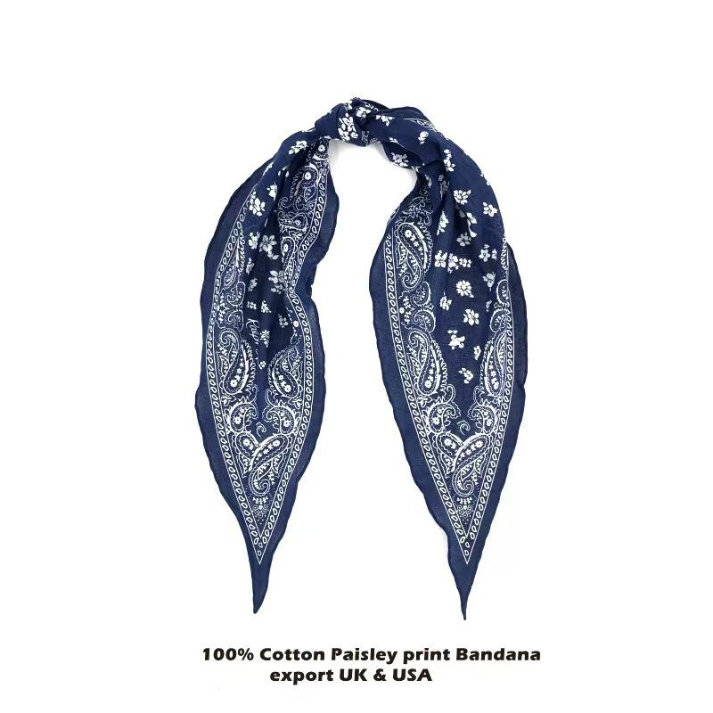 

Винтажный шелковый шарф с узором пейсли и кешью Naza Same Американская классическая мода Галстук для волос Ромбовидный платок на голову Повязка на голову Женский