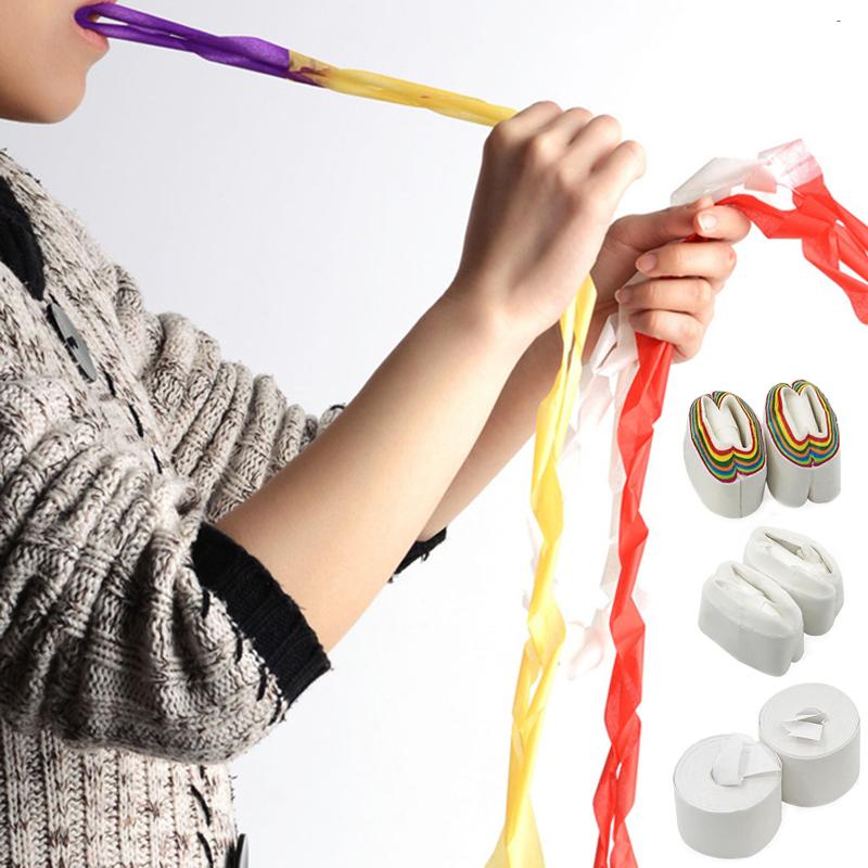 12Pcs Magic Mouth Coils Paper Classic Magic Toy Festival Performance Program Close Up Stage Interactive Magic Accessories TMZ
