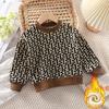 Children, Velvet, T-shirt, Boys', Thickened, Sweater, Girls', Warm Hoodie, Children's Clothing
