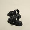 Roman Sandals Women's Summer Black High-end Sense 2026 New Thick Bottom Woven Knotted French Sports Open Toe Comfortable