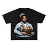 Amerikanischer Hip Hop Rapper Musterdruck T-Shirt Y2K Sportlich Lässig Streetwear Locker Mode Retro Kurzarm Oberteil Unisex Trend