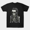 Asian Size Cotton Unisex Tshirt Print T-shirt Goth Bones T-shirt No-Cut Print Regular Fit