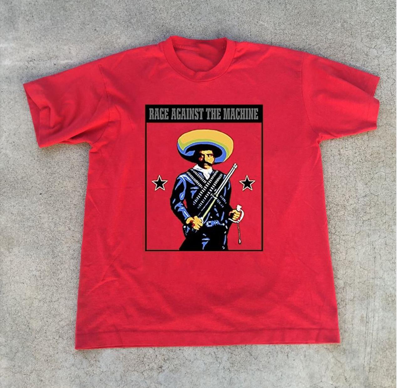 НОВАЯ Футболка Rage Against The Machine Zapata Красная S-4XL S