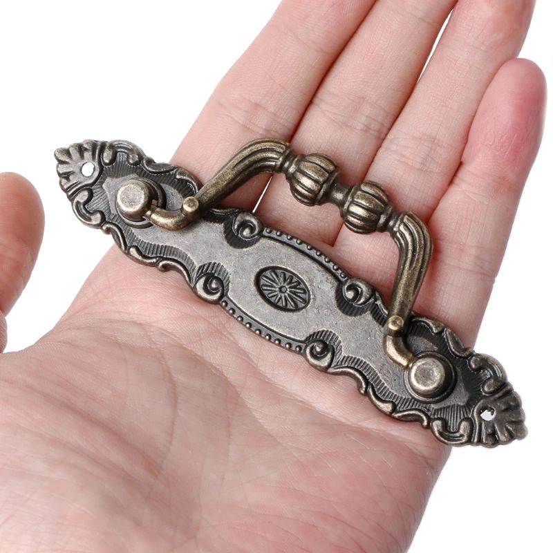 4pcs Antique Cabinet Drawer Handle Bronze Door Handle Chest Dresser Vintage Pull Knob