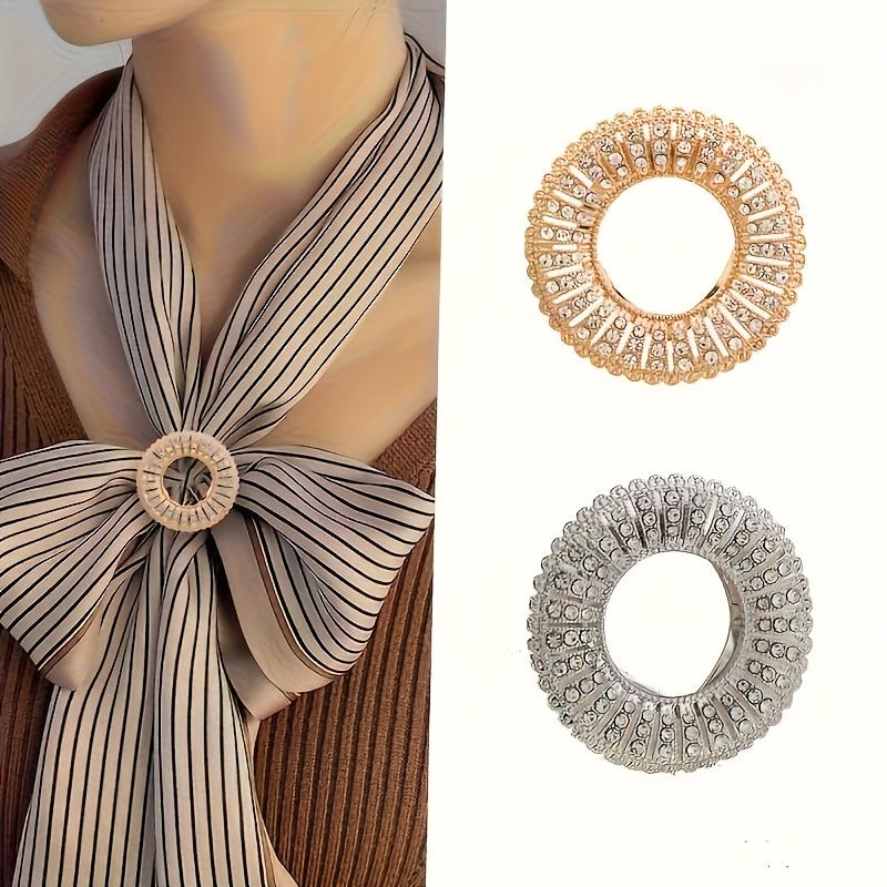 1PC Dual-purpose Silk Scarf Clip Brooch Multi-functional Pin, Women's Silk Scarf Buckle High-end Corner T-shirt Clothes Knotted Hem Decorative Brooch