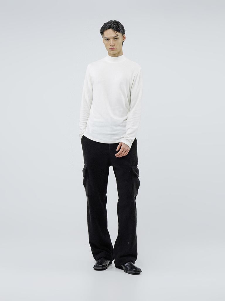 Chaenseseunoi Fleece Wool Half Turtleneck - White /M244Tp03Wh